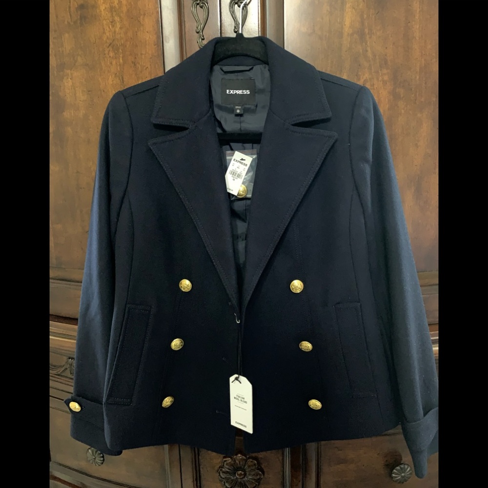 NWT Express navy coat